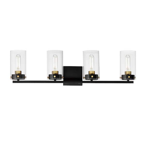 Maxim Lighting Pinn 39 in. 4-Light Brass Bath Vanity Light