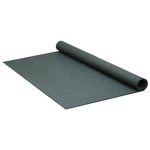 ReUz Black 48 in. x 120 in. Rubber Gym Flooring Roll (1-Piece)