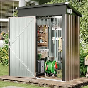 5 ft. W x 3 ft. D Metal Storage Shed for Garden and Backyard (15 sq. ft.)