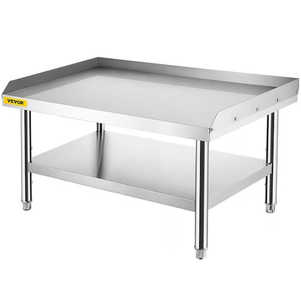 VEVOR Stainless Steel Equipment Grill Stand 48 x 30 x 24 Stainless Table with Adjustable Undershelf Grill Stand Table SBSKTBD4830INXAETV0 - The Home Depot
