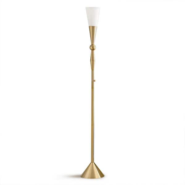 Homeglam Dione 72 In H Antique Brass Metal Torchiere Floor Lamp Led Dimmable Bulb Included Hg6009tr Ab The Home Depot Homeglam Dione 72 In H Antique Brass, Dimmable Torchiere Floor Lamp