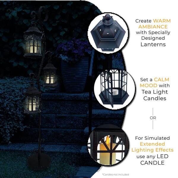 アウガルテン　AUGARTEN ビーダーマイヤー　ガーランド　キャンドルスタンド BERGGRAN lantern for pillar candle, indoor/outdoor anthracite, 13