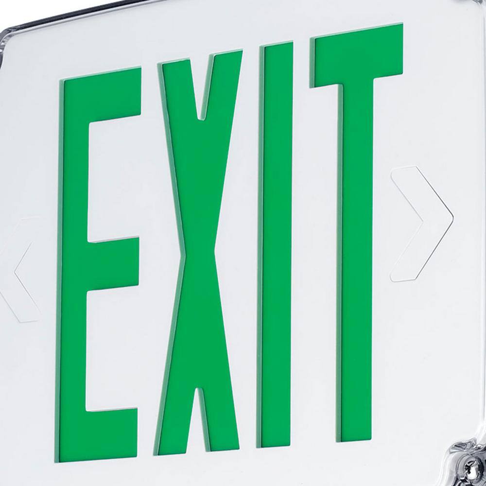 Compact White Thermoplastic LED Emergency Exit Sign