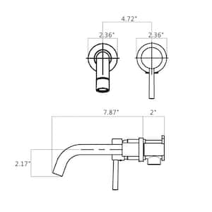 Alexa 360° Swivel Single Handle Wall Mounted Bathroom Faucet in Brushed Gold for Bathroom, Vanity, Laundry (1-Pack)