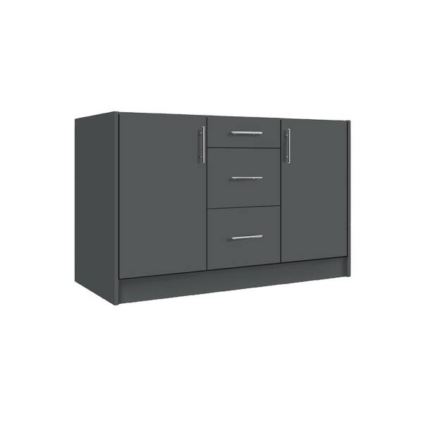 WeatherStrong Miami Wrought Iron All-Weatherboard Composite 25.2 in. x 55.25 in. x 34.5 in. Outdoor Kitchen Cabinet Island Set