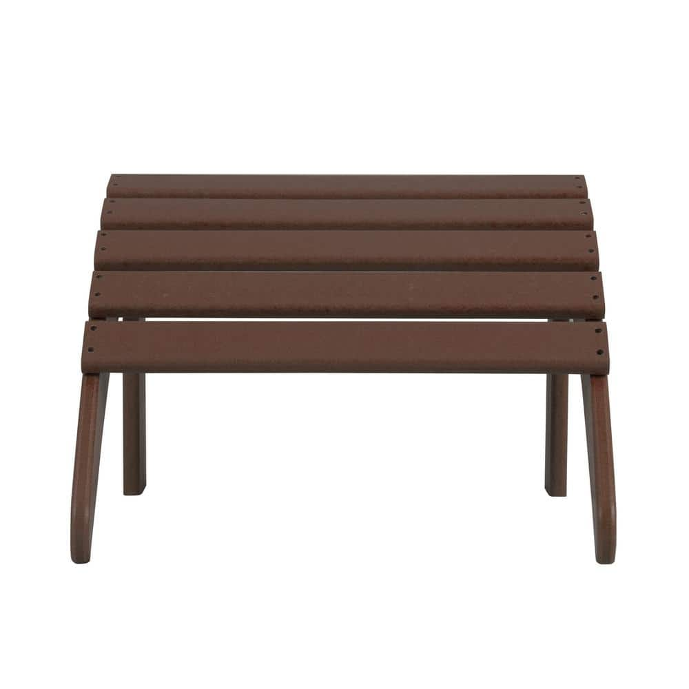 WESTIN OUTDOOR District Dark Brown Plastic Outdoor Adirondack Chair   Outdoor Ottomans 2001ot Dkbr 64 1000 