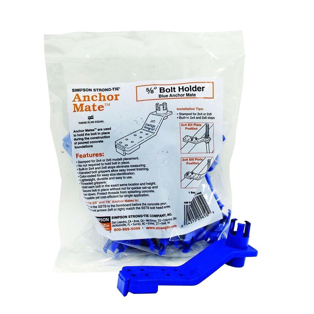 Simpson StrongTie AnchorMate 5/8 in. Diameter Anchor Bolt Holder, Blue