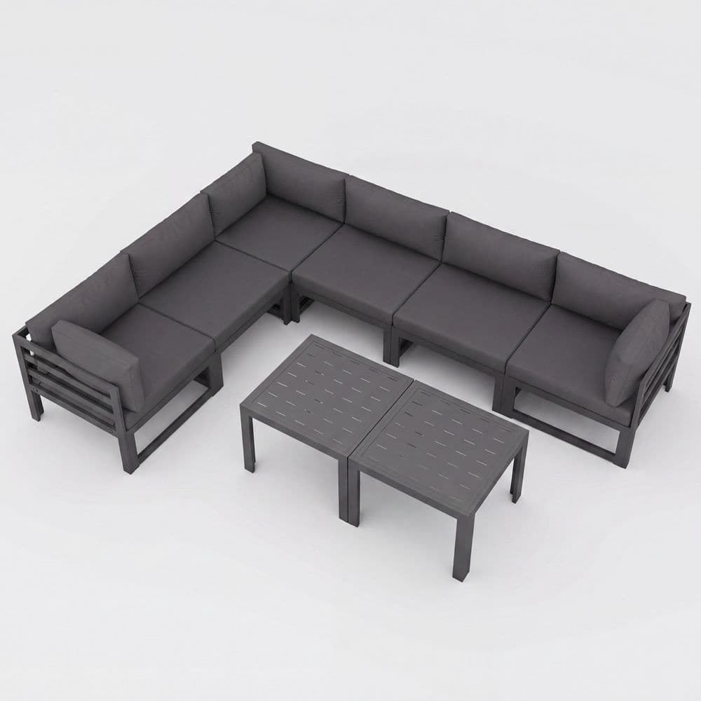 6-Piece Aluminum Outdoor Sectional Set with Dark Gray Cushions price history on PriceWatchPro