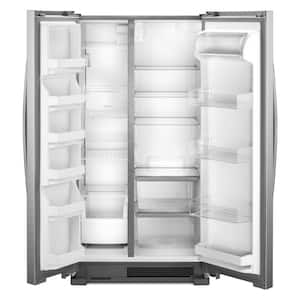 25 cu. ft. Side by Side Refrigerator in Monochromatic Stainless Steel