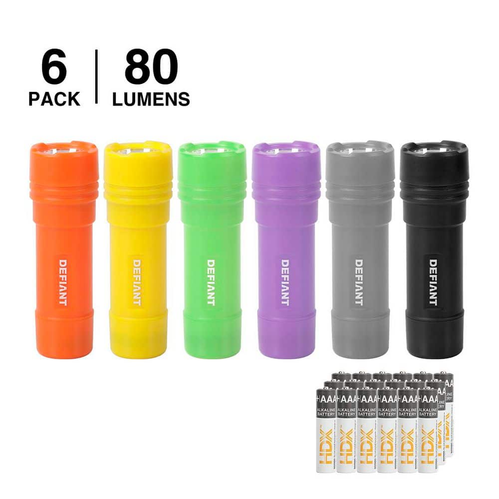 Defiant 6-Pack 80 Lumen Flashlights