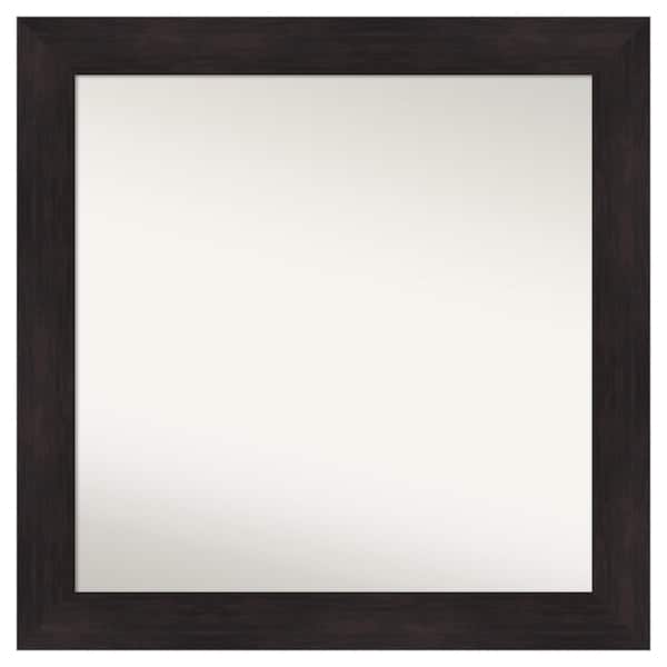 Amanti Art Furniture Espresso 33.75 in. x 33.75 in. Custom Non-Beveled Satin Recyled Polystyrene Bathroom Vanity Wall Mirror