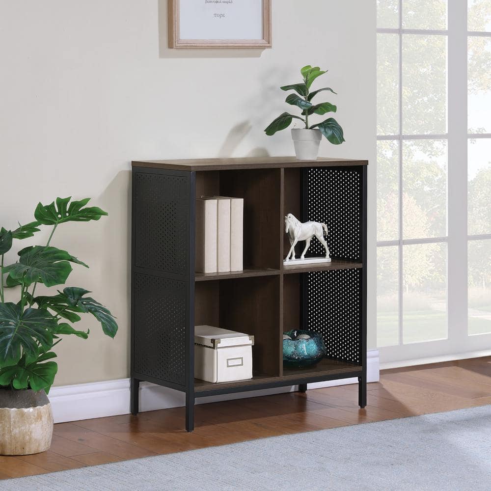 Giantex 9-Cube Bookcase, White - 4-Tier Open Storage Shelf With Anti-Tip Kits, 42.5"H