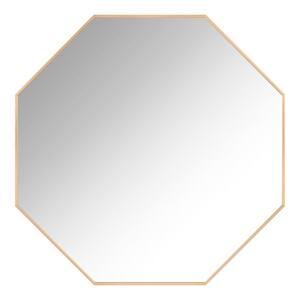Medium Modern Octagon Gold Framed Mirror (27 in. W x 27 in. H)