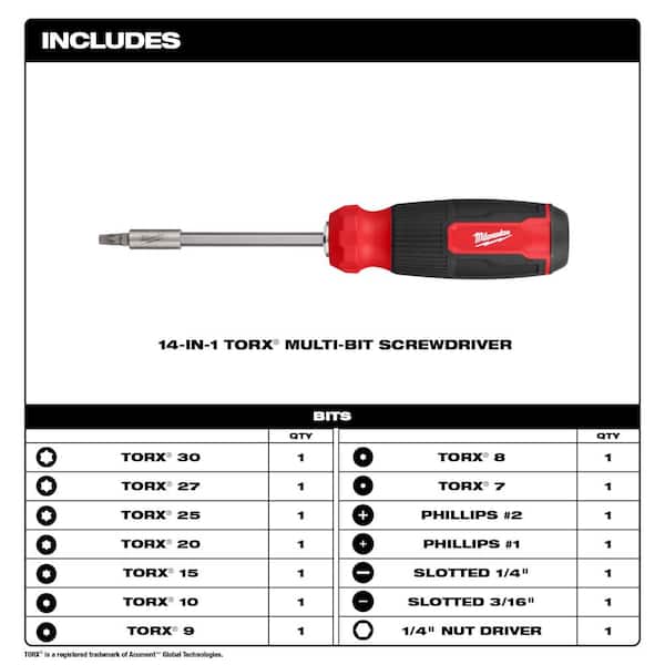 14-In-1 TORX Multi-Bit Screwdriver
