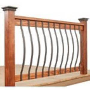 32-1/4 in. x 1 in. Charcoal Aluminum Bow Deck Railing Baluster (5-Pack)