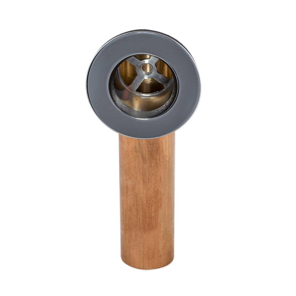Gold and Chrome Brass Waste and Overflow Shoe, 4-1/2 Inch