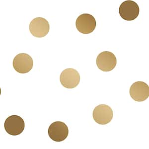 Dots Metallic Gold Peel and Stick Wallpaper Sample