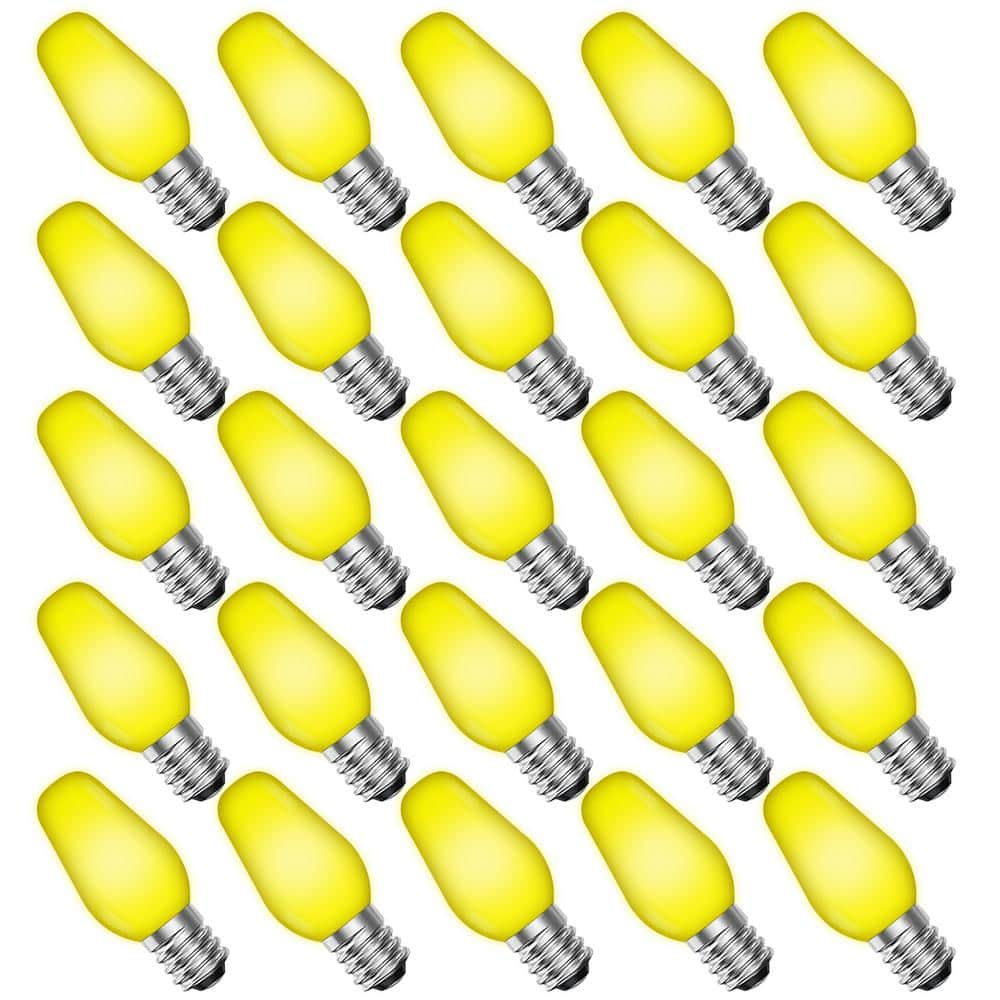 LUXRITE 0.5 Watt C7 LED Yellow Replacement String Light Bulb