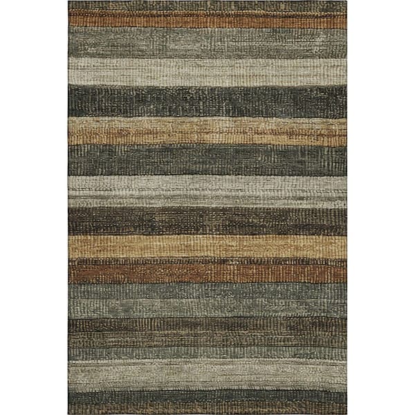 Mayfield Premium Machine Washable Abstract AMF1865 Khaki 3 ft. x 5 ft. Area Rug