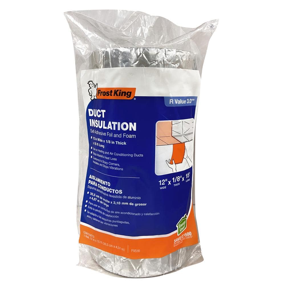 Frost King Silver Flexible Foam Duct Insulation, 15 ft
