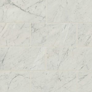 Classic 2.0 Rectangle 12 in. x 24 in. Polished Bianco Carrara Porcelain Floor Tile (15.75 sq. ft./Case)