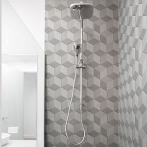 Panama Hex Diamond Deco 8-5/8 in. x 9-7/8 in. Porcelain Floor and Wall Tile (11.5 sq. ft./Case)