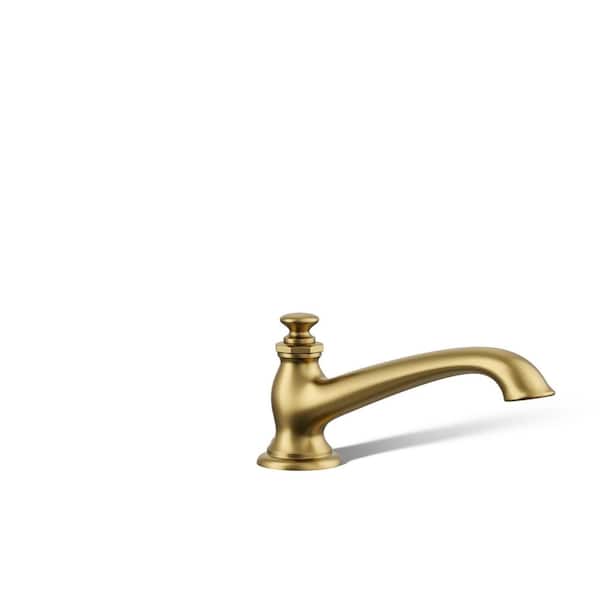 KOHLER Artifacts Deck-Mount Bath Spout With Flare Design in Vibrant Brushed Moderne Brass