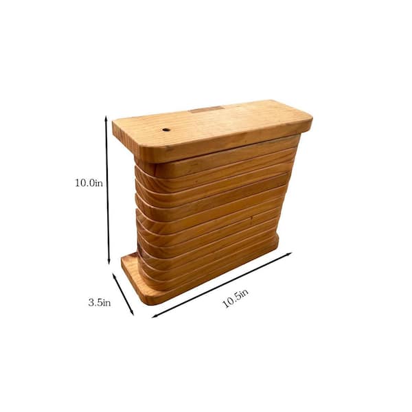Unbranded - Wall Mounted Solid Wood Wine Rack Holds up to 10 Bottles of Wine or Wine Glasses, Suitable for Kitchen, Natural