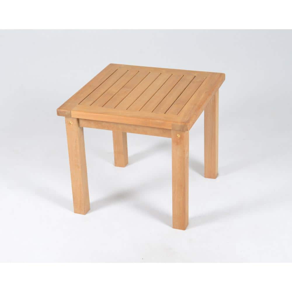 Jakarta Premium Grade Teak 20 in. Square Outdoor Side Table Patio Furniture