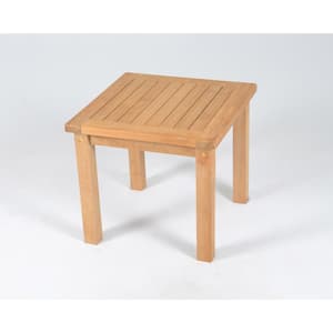 Jakarta Premium Grade Teak 20 in. Square Outdoor Side Table Patio Furniture Piece with Sanded Finish