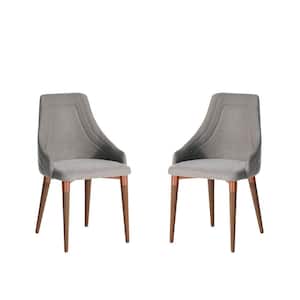 Utopia 2.0 Grey and Copper Dining Armchair (Set of 2)
