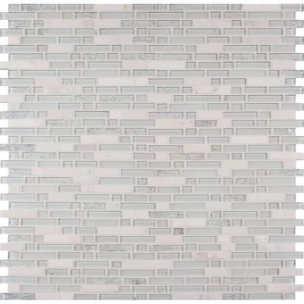 Dellano Blanco 12 in. x 12 in. Textured Multi-Surface Mesh-Mounted Mosaic  Tile (0.98 sq. ft./Each)