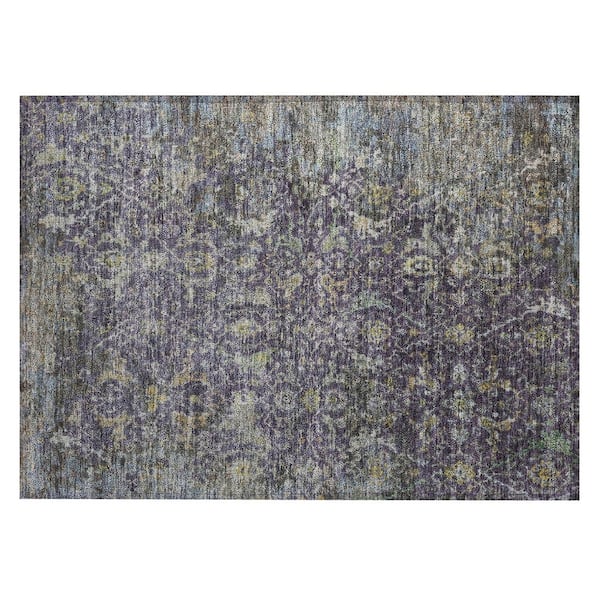 Chantille Machine Washable Indoor/Outdoor Abstract ACN2359 Plum 2 ft. x 3 ft. Accent Rug