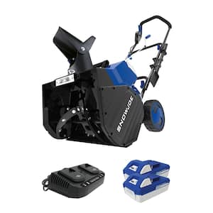 18 in. 48-Volt Single-Stage Cordless Electric Snow Blower Kit w/2 x 4.0 Ah Batteries Plus Charger (Factory Refurbished )