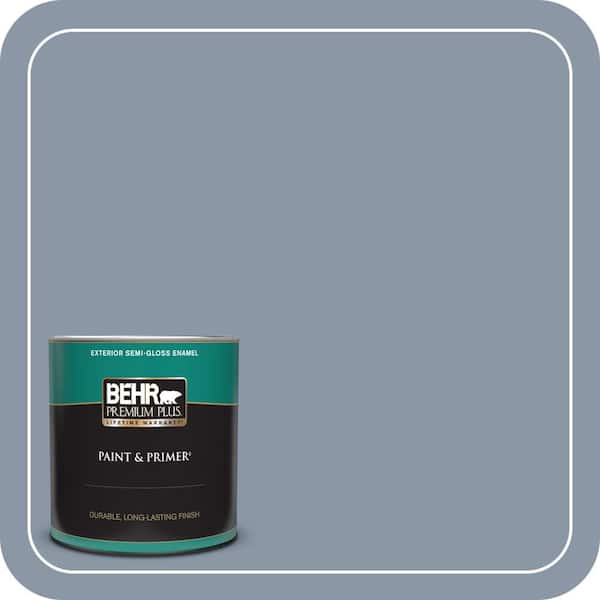 BEHR PREMIUM PLUS 1 qt. #ICC-103 Approaching Dusk Semi-Gloss Enamel Exterior Paint & Primer