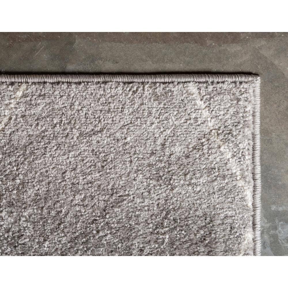 Light Gray Synthetic 8' x 10' Trellis Rectangular Rug
