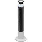 43 in. Oscillating Digital Tower Fan with Remote and Max Cool Technology, White