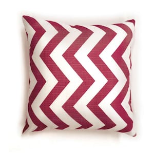 Grayslake Ivory and Red 18 in. x 18 in. Throw Pillow (Set of 2)