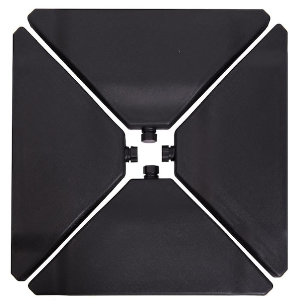 LAUREL CANYON 185 lbs. Plastic Patio Umbrella Base Weights in Black