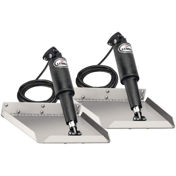 LENCO 9 in. x 12 in. Edge Mount Electric Trim Tab Kit Without Switch