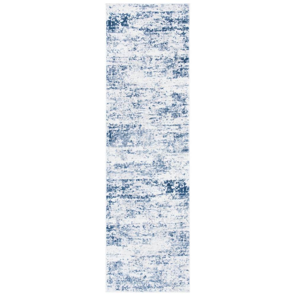 Amelia 2 ft. x 10 ft. Ivory/Navy Abstract Distressed Runner Rug price history on PriceWatchPro