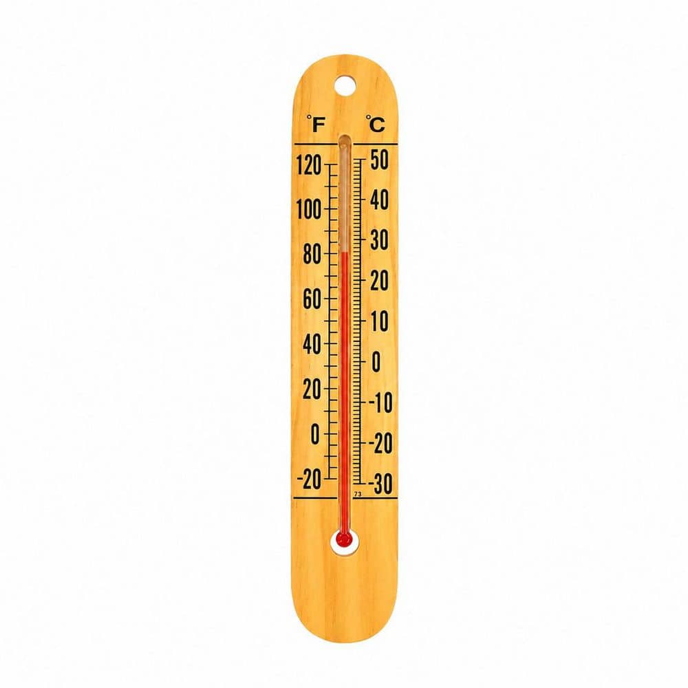 Vertical Wood Thermometer Indoor Outdoor Dual Fahrenheit Celsius Scale Wide Range Weather Resistant price history on PriceWatchPro