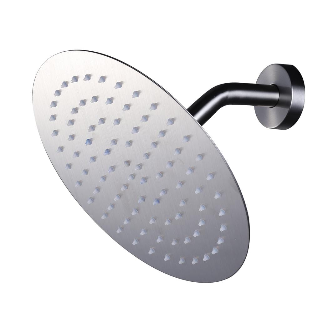Large Brushed Nickel Wall Mounted Rain Shower Head