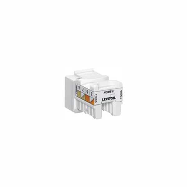 Leviton QuickPort CAT 6 Snap-In T568A/B Wiring Connector, White