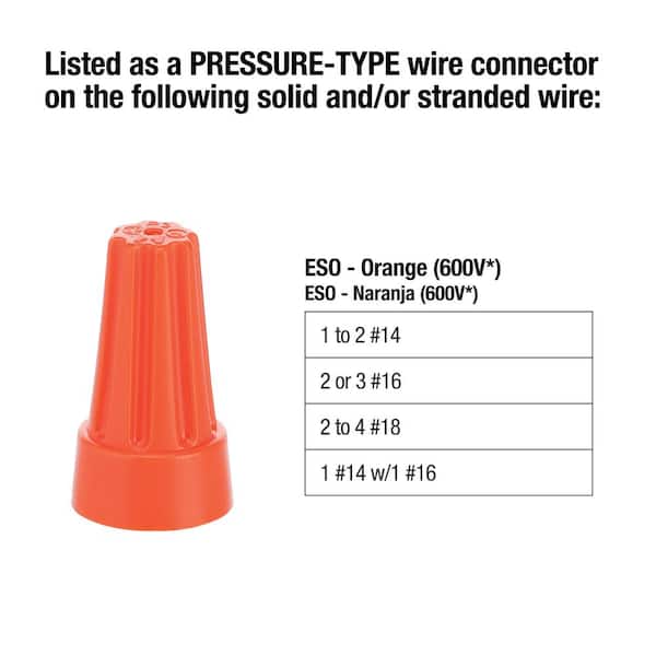 Commercial Electric Soft Grip Winged Wire Connector Tan (250-Pack) EGWT-250  - The Home Depot