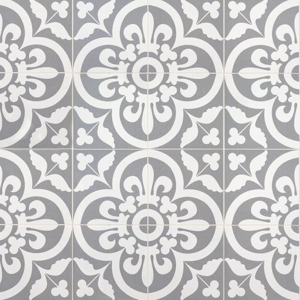 Emblem Gray 7.875 in. x 7.875 in. Matte Porcelain Wall and Floor Tile (10.76 sq. ft./Case)