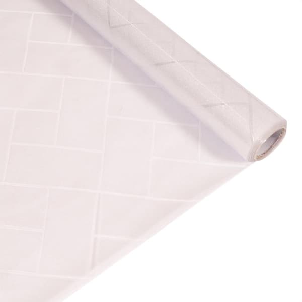 Shatex 35.4 in. W x 78.7 in. L Electrostatic Skew Lattice Decorative Window Film