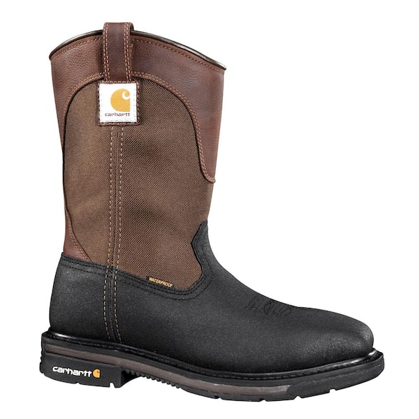 Carhartt Men's Rugged Flex Waterproof Wellington Work Boots - Steel Toe - Brown Size 8(M)
