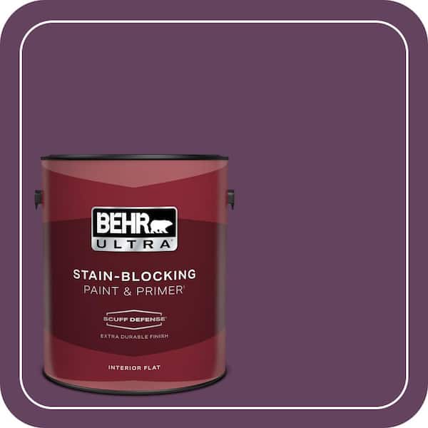 BEHR ULTRA 1 gal. #BIC-36 Grape Fizz Extra Durable Flat Interior Paint & Primer