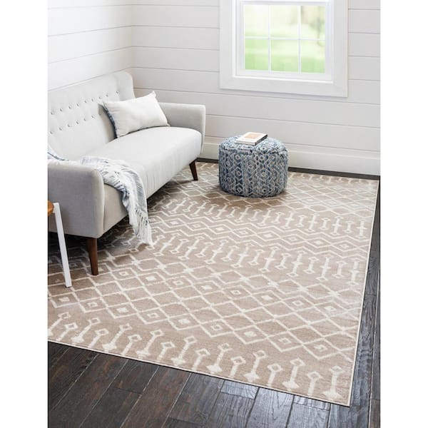 Moroccan Trellis Beige 2 ft. 2 in. x 3 ft. Area Rug